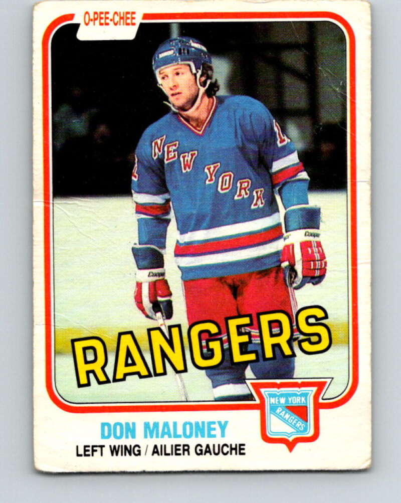 1981-82 O-Pee-Chee #228 Don Maloney  New York Rangers  V31109