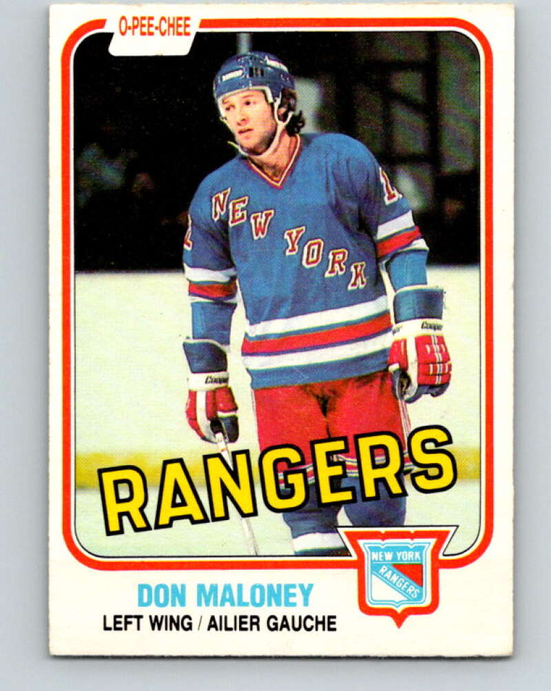 1981-82 O-Pee-Chee #228 Don Maloney  New York Rangers  V31110
