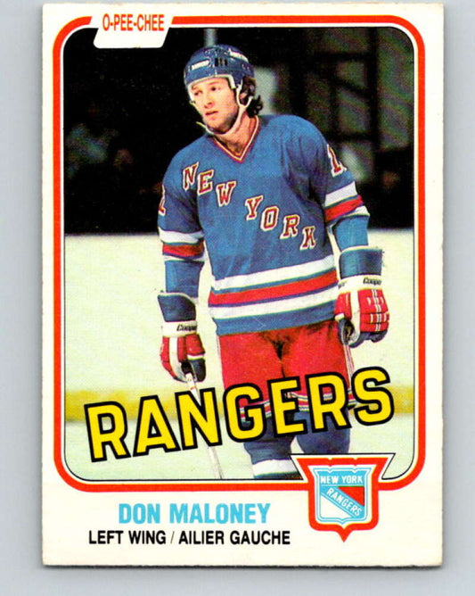 1981-82 O-Pee-Chee #228 Don Maloney  New York Rangers  V31110