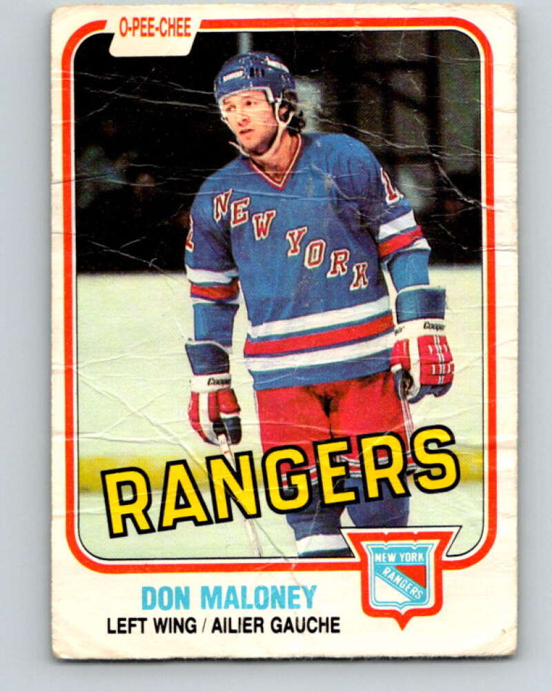 1981-82 O-Pee-Chee #228 Don Maloney  New York Rangers  V31111