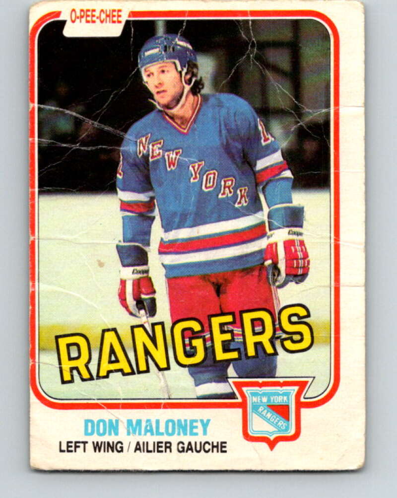 1981-82 O-Pee-Chee #228 Don Maloney  New York Rangers  V31112