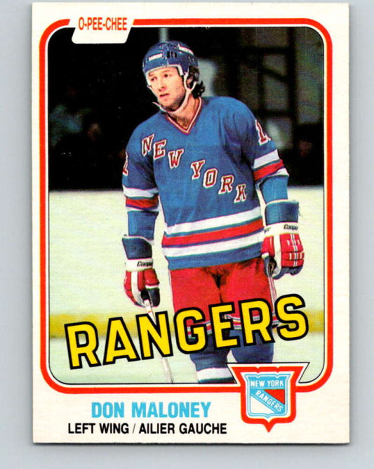 1981-82 O-Pee-Chee #228 Don Maloney  New York Rangers  V31113