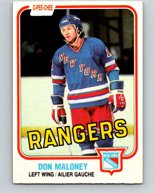 1981-82 O-Pee-Chee #228 Don Maloney  New York Rangers  V31116