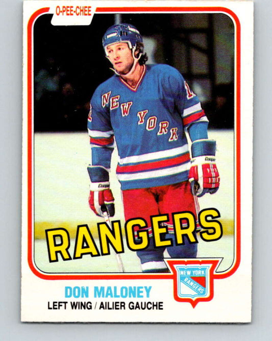 1981-82 O-Pee-Chee #228 Don Maloney  New York Rangers  V31117