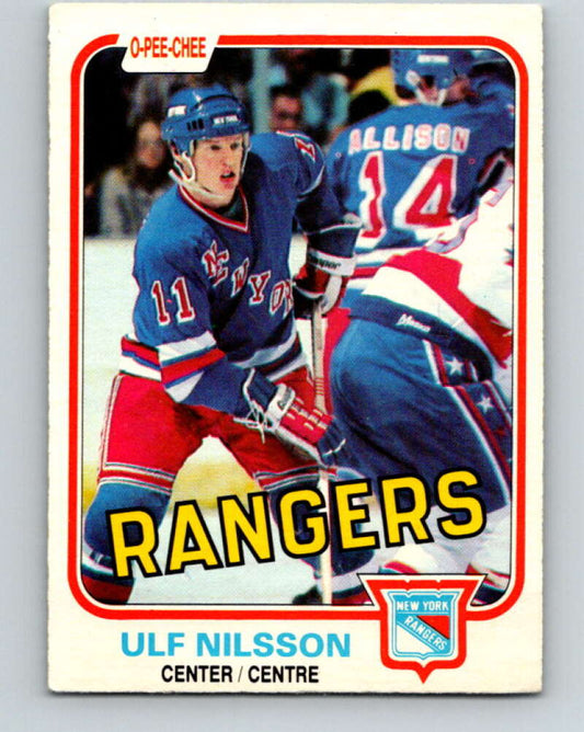 1981-82 O-Pee-Chee #229 Ulf Nilsson  New York Rangers  V31118