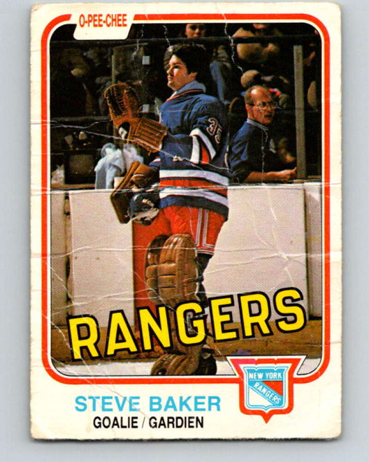 1981-82 O-Pee-Chee #231 Steve Baker  New York Rangers  V31135