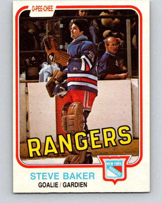 1981-82 O-Pee-Chee #231 Steve Baker  New York Rangers  V31139