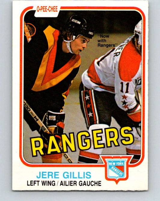 1981-82 O-Pee-Chee #232 Jere Gillis  New York Rangers  V31144