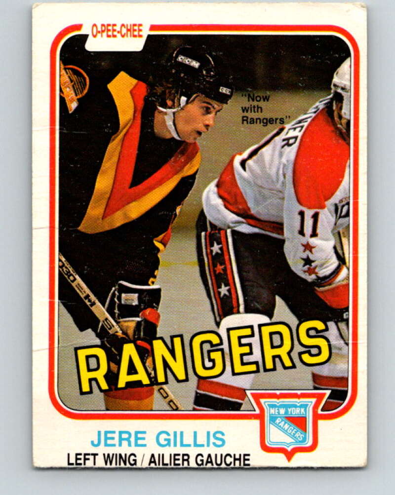 1981-82 O-Pee-Chee #232 Jere Gillis  New York Rangers  V31146