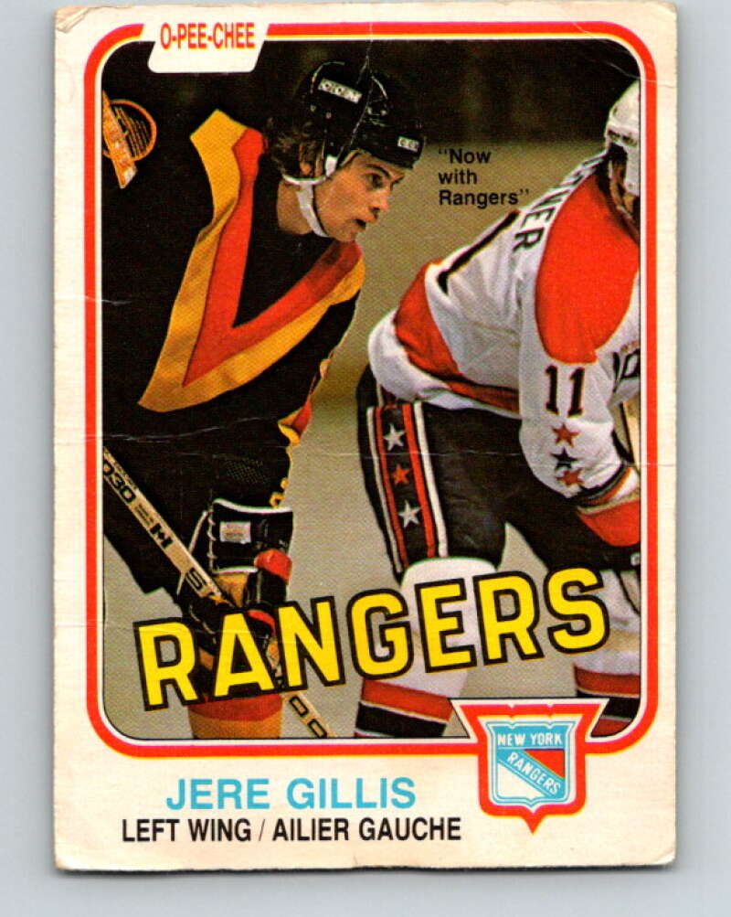 1981-82 O-Pee-Chee #232 Jere Gillis  New York Rangers  V31147