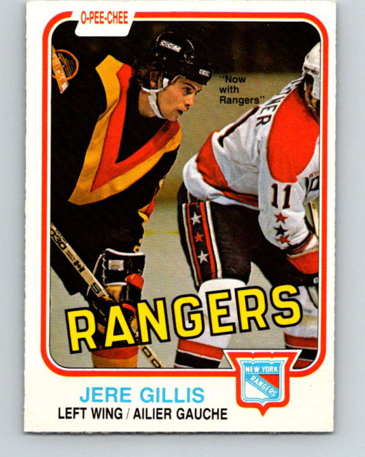 1981-82 O-Pee-Chee #232 Jere Gillis  New York Rangers  V31151