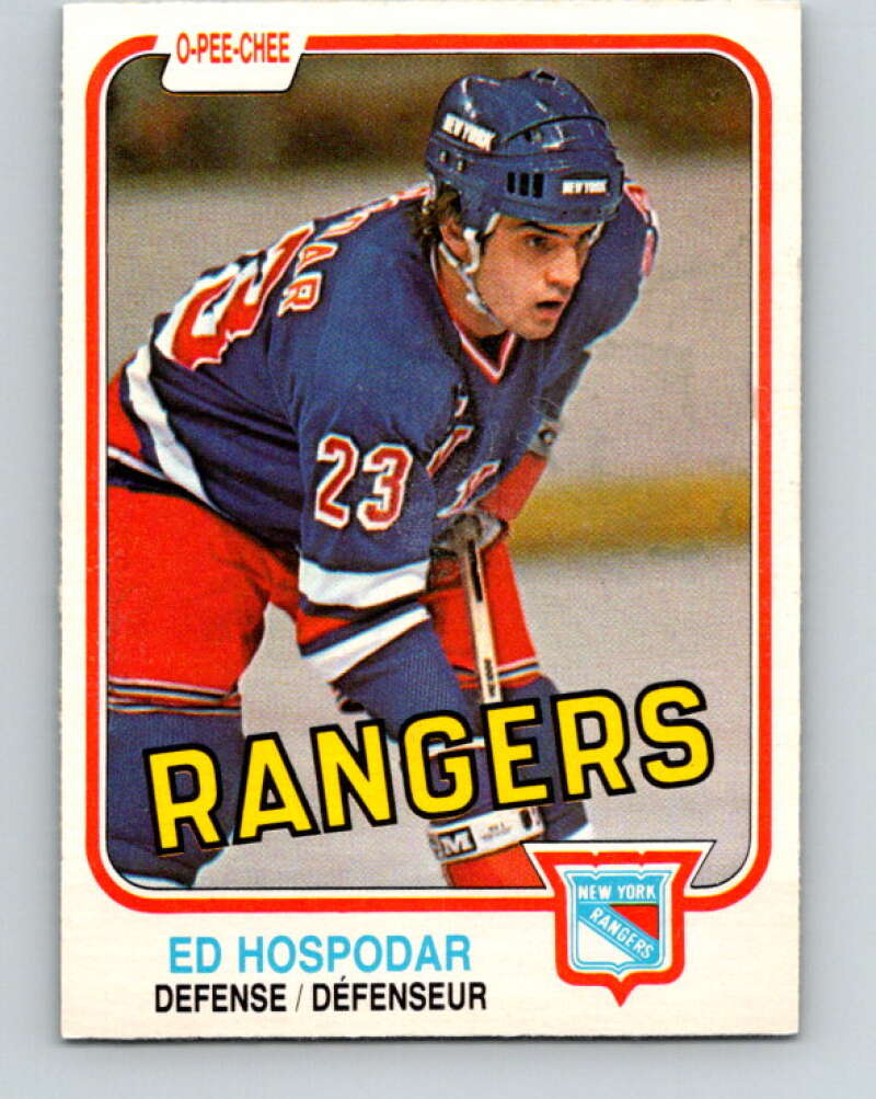1981-82 O-Pee-Chee #233 Ed Hospodar  New York Rangers  V31157