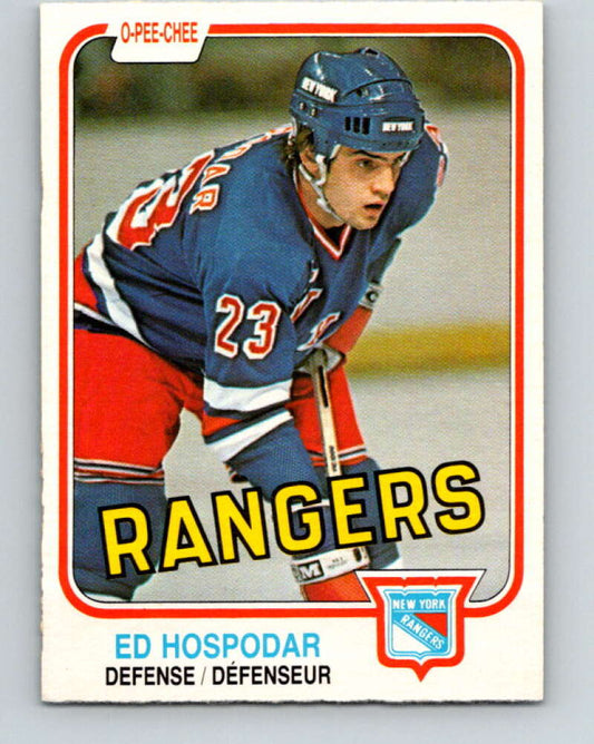 1981-82 O-Pee-Chee #233 Ed Hospodar  New York Rangers  V31160