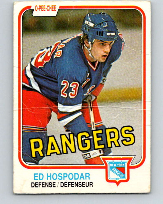 1981-82 O-Pee-Chee #233 Ed Hospodar  New York Rangers  V31161