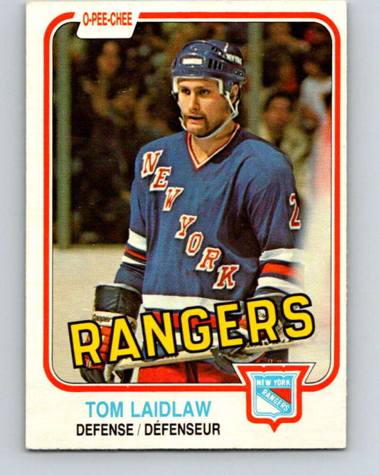 1981-82 O-Pee-Chee #234 Tom Laidlaw  RC Rookie New York Rangers  V31162