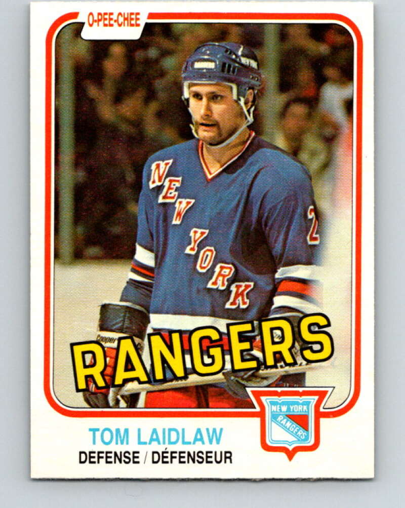 1981-82 O-Pee-Chee #234 Tom Laidlaw  RC Rookie New York Rangers  V31165