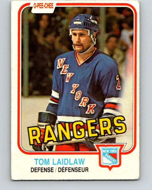 1981-82 O-Pee-Chee #234 Tom Laidlaw  RC Rookie New York Rangers  V31169