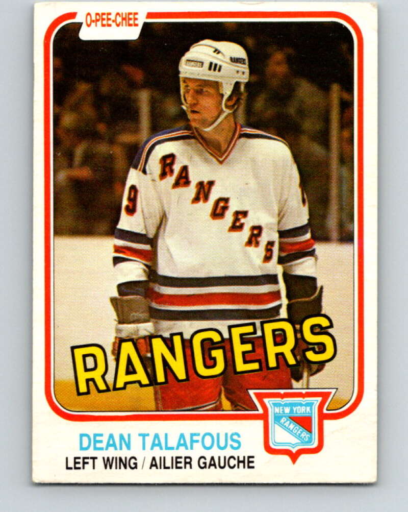 1981-82 O-Pee-Chee #235 Dean Talafous  New York Rangers  V31171