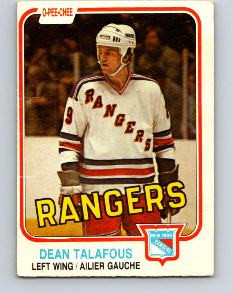 1981-82 O-Pee-Chee #235 Dean Talafous  New York Rangers  V31172