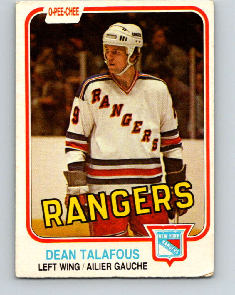 1981-82 O-Pee-Chee #235 Dean Talafous  New York Rangers  V31174