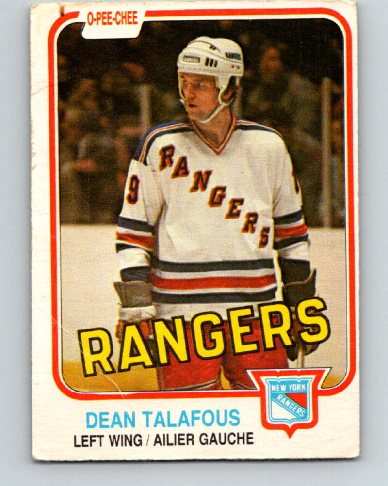 1981-82 O-Pee-Chee #235 Dean Talafous  New York Rangers  V31175
