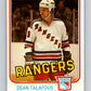 1981-82 O-Pee-Chee #235 Dean Talafous  New York Rangers  V31178