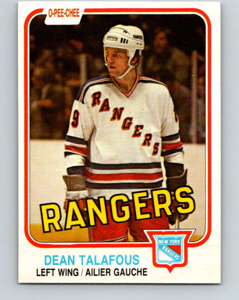 1981-82 O-Pee-Chee #235 Dean Talafous  New York Rangers  V31178