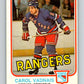 1981-82 O-Pee-Chee #236 Carol Vadnais  New York Rangers  V31184