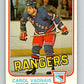 1981-82 O-Pee-Chee #236 Carol Vadnais  New York Rangers  V31187