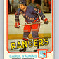 1981-82 O-Pee-Chee #236 Carol Vadnais  New York Rangers  V31188