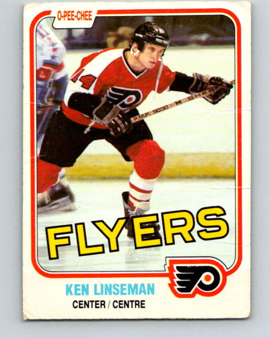 1981-82 O-Pee-Chee #244 Ken Linseman  Philadelphia Flyers  V31235
