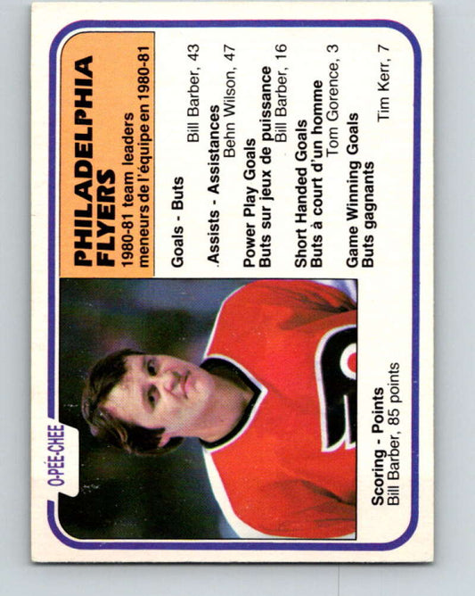 1981-82 O-Pee-Chee #253 Bill Barber TL  Philadelphia Flyers  V31288