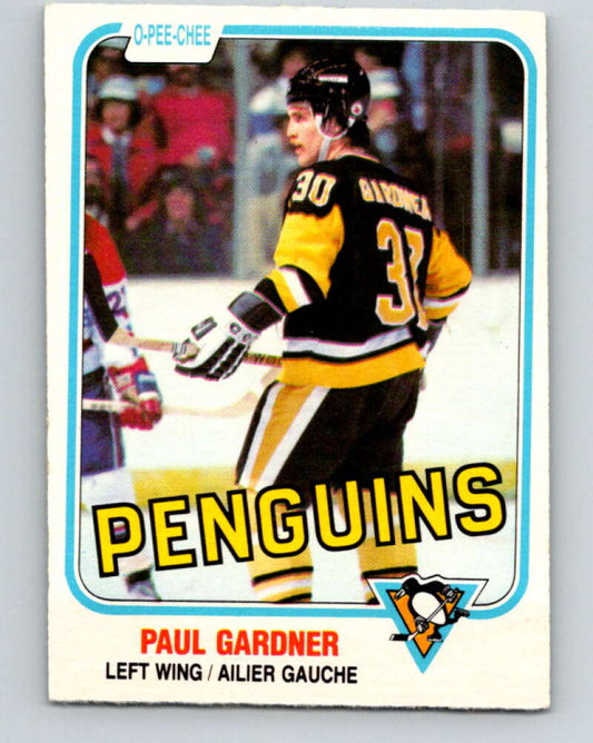 1981-82 O-Pee-Chee #257 Paul Gardner  Pittsburgh Penguins  V31315