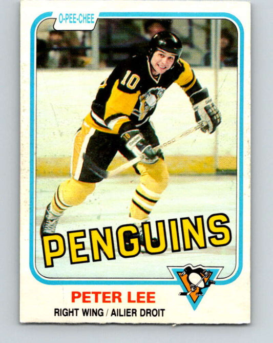 1981-82 O-Pee-Chee #258 Peter Lee  Pittsburgh Penguins  V31318