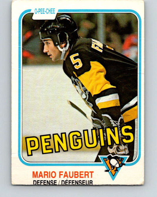 1981-82 O-Pee-Chee #261 Mario Faubert  Pittsburgh Penguins  V31341