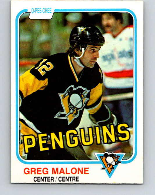 1981-82 O-Pee-Chee #264 Greg Malone  Pittsburgh Penguins  V31365