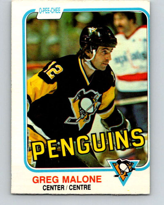 1981-82 O-Pee-Chee #264 Greg Malone  Pittsburgh Penguins  V31366