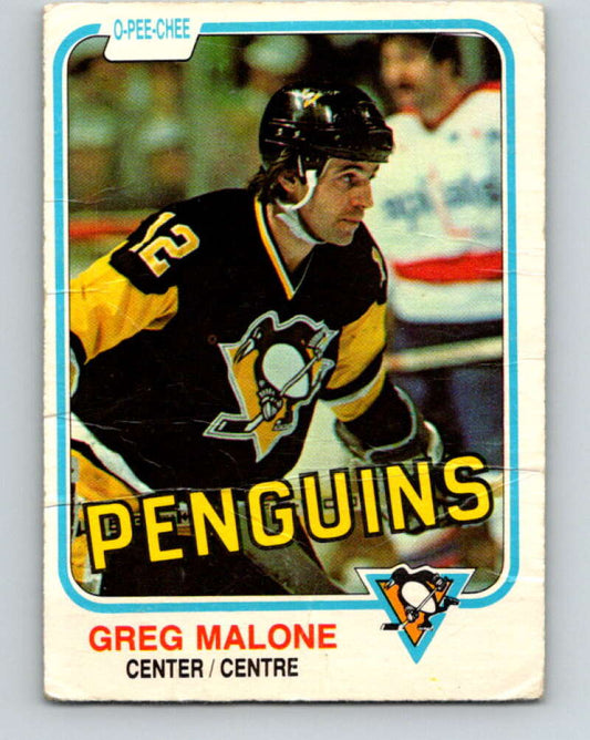 1981-82 O-Pee-Chee #264 Greg Malone  Pittsburgh Penguins  V31367