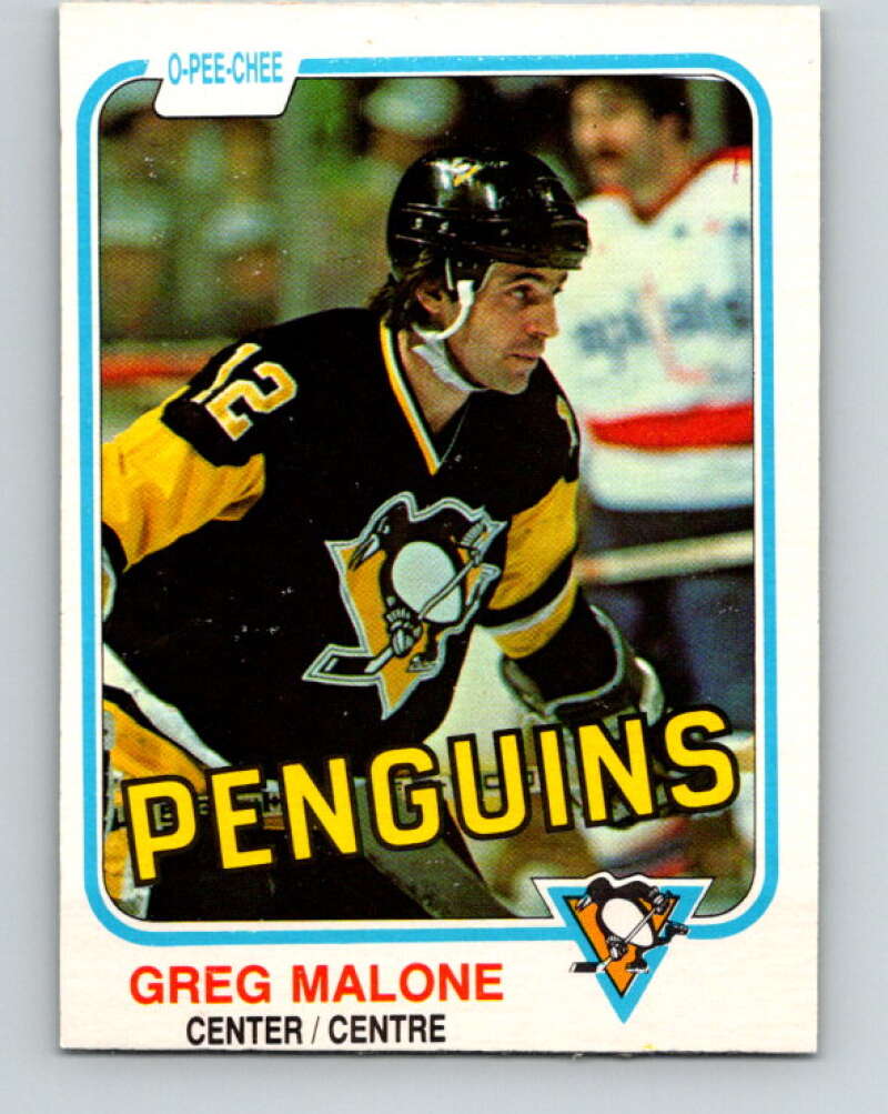 1981-82 O-Pee-Chee #264 Greg Malone  Pittsburgh Penguins  V31369