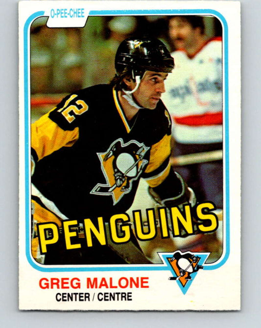 1981-82 O-Pee-Chee #264 Greg Malone  Pittsburgh Penguins  V31370