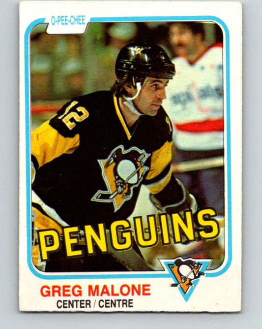 1981-82 O-Pee-Chee #264 Greg Malone  Pittsburgh Penguins  V31371