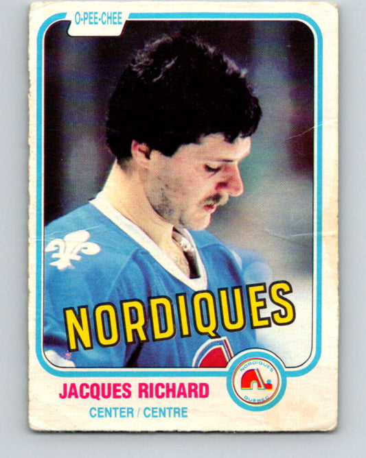 1981-82 O-Pee-Chee #268 Jacques Richard  Quebec Nordiques  V31403