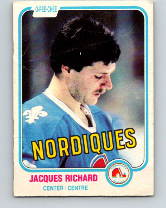 1981-82 O-Pee-Chee #268 Jacques Richard  Quebec Nordiques  V31404