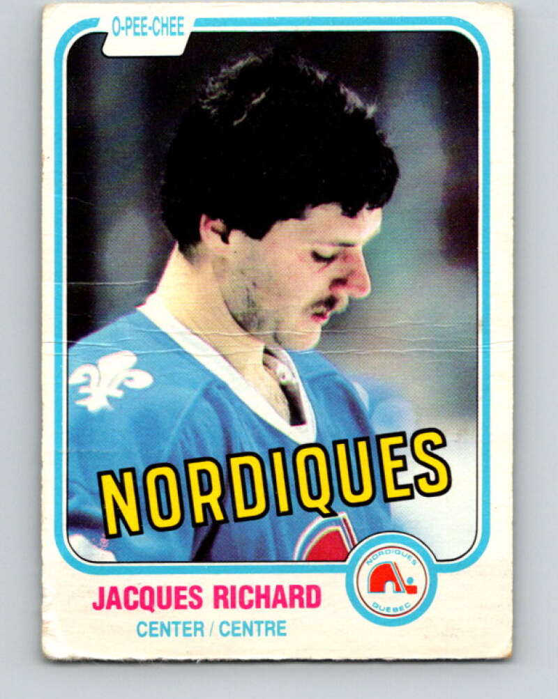 1981-82 O-Pee-Chee #268 Jacques Richard Quebec Nordiques V31406 ...