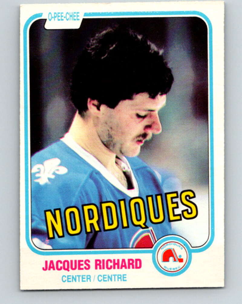 1981-82 O-Pee-Chee #268 Jacques Richard  Quebec Nordiques  V31408