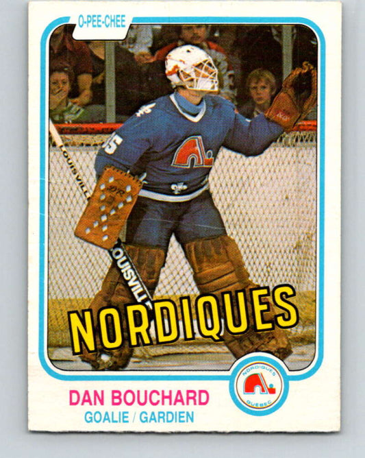 1981-82 O-Pee-Chee #270 Dan Bouchard  Quebec Nordiques  V31409