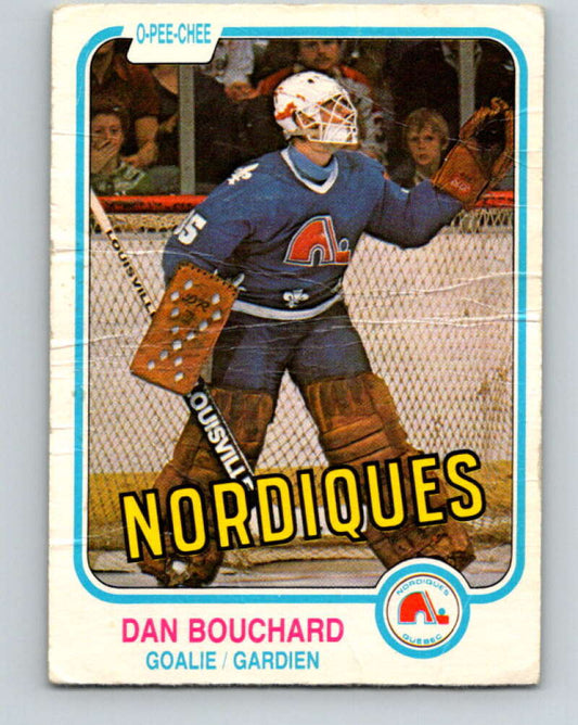 1981-82 O-Pee-Chee #270 Dan Bouchard  Quebec Nordiques  V31411