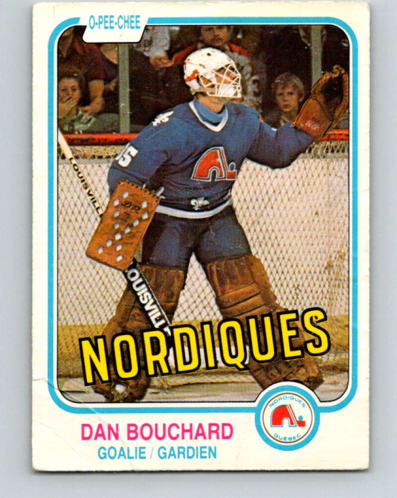 1981-82 O-Pee-Chee #270 Dan Bouchard  Quebec Nordiques  V31412