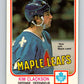 1981-82 O-Pee-Chee #271 Kim Clackson RC Rookie Maple Leafs  V31415
