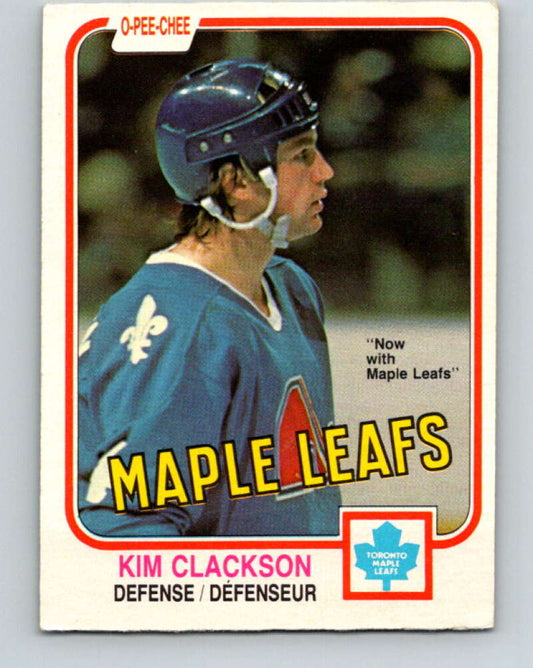 1981-82 O-Pee-Chee #271 Kim Clackson RC Rookie Maple Leafs  V31415